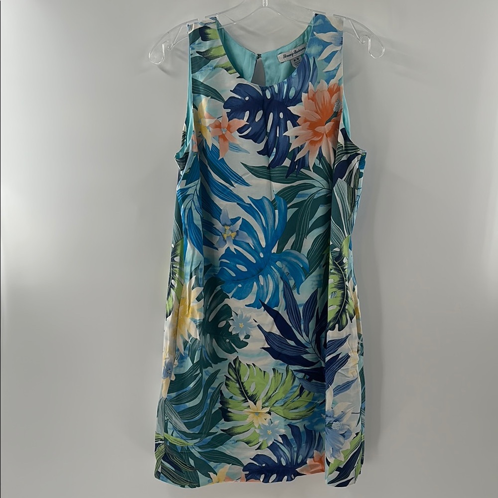 Tommy Bahama Aqua and Blue Patterned Dress